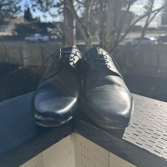 Asos Mens Leather Oxford Shoes Black Pointed Toe Size 12 Sung Jinwoo‎ Cosplay - Picture 2 of 10